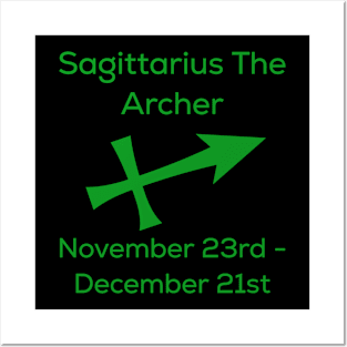 Sagittarius The Archer, Zodiac Posters and Art